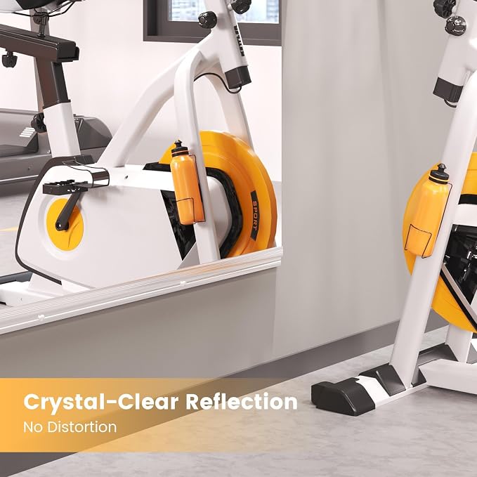 Amorho Gym Mirror, 72''x32''(Each)-2PCS | Tempered Glass, Frameless Full Body Mirror for Home, Yoga Studios, Dance Rooms, Garage Gyms.