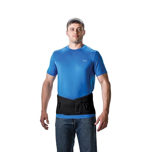 CorFit Back Brace for Lower Back Pain Relief & Lumbar Support Belt, BK, XL | CorFit's patented proportional sizing and dual pulls deliver customized compression, posture support, and spinal stability.