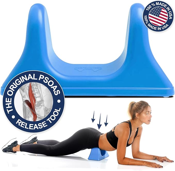 PSO-RITE Psoas Muscle Release Tool - Genuine Deep Tissue Massager Device for Back, Hip Flexor Relief and Recovery, Durable for Athletes, Physical Therapy, Trigger Point Pain- Ocean Blue