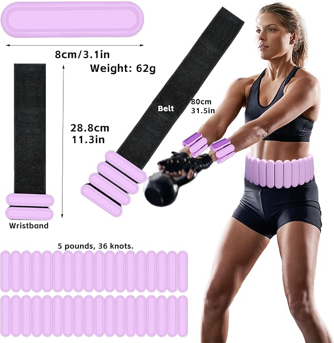 BBK Up to LBS Adjustable Weighted Belt For Women and Men, Weighted Walking Exercise Belt for Gym, Strength Training, Wrist & Ankle