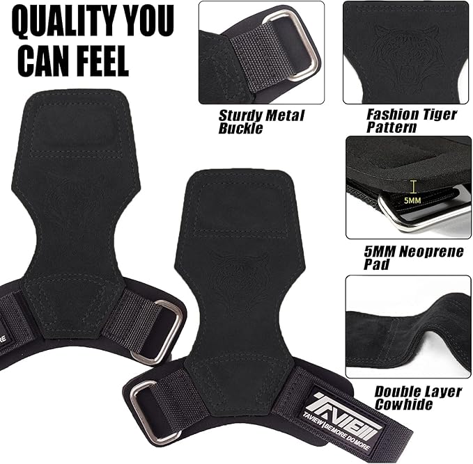 TAVIEW Wrist Straps for Weightlifting for Maximum Grip Support - Lifting Deadlift Strap & Weight Lifting Grips Gloves for Working Out Pull Up Deadlifting & Shrugs