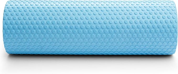 11.8 Inch Medium Density Foam Massage Roller - Light Blue Trigger Point Massage Roller for Deep Tissue Excercise, Massage and Recovery by GolgiStim