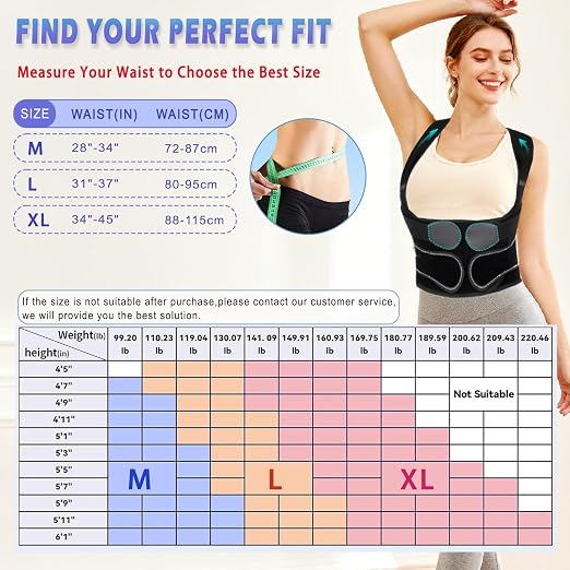 Posture Corrector for Women and Men,X-Back Brace Lower Back Support,Adjustable Straightener for Scoliosis Hunchback Correction,Shoulder Pain Relief Spine Corrector Posture Trainer