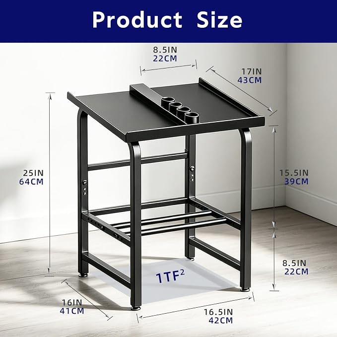Heavy Duty Adjustable Dumbbell Rack Only, 500 LBS Load Capacity H-Frame Weight Stand, Universal Dumbbell Holder with Adjustable Support & Leveling Feet, Compact Fitness Storage Organizer for Home Gym Garage Apartment (Dumbbell Not Included)