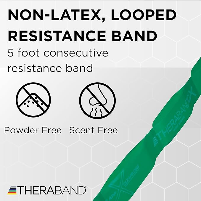 THERABAND CLX Resistance Band with Loops, 5-Foot Band
