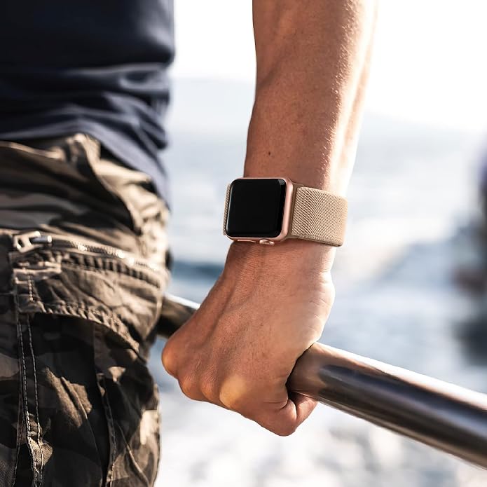 Lerobo Braided Band Compatible with Apple Watch Series 11 10 9 8 7 46mm 45mm 41mm Ultra SE 3 2 1 49mm Series 6 5 4 3 44mm 40mm 38mm 42mm Men iWatch Bands Women Stretchy Nylon Solo Loop Sport Strap