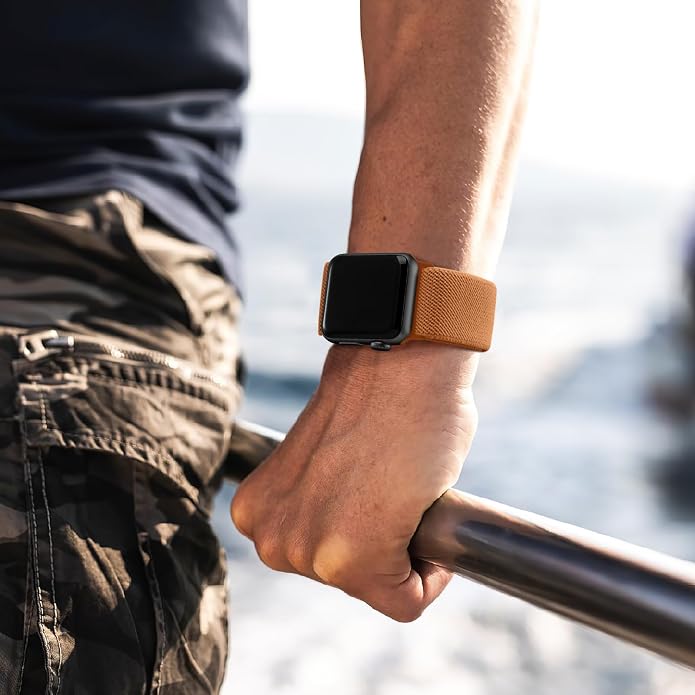 Lerobo Braided Band Compatible with Apple Watch Series 11 10 9 8 7 46mm 45mm 41mm Ultra SE 3 2 1 49mm Series 6 5 4 3 44mm 40mm 38mm 42mm Men iWatch Bands Women Stretchy Nylon Solo Loop Sport Strap