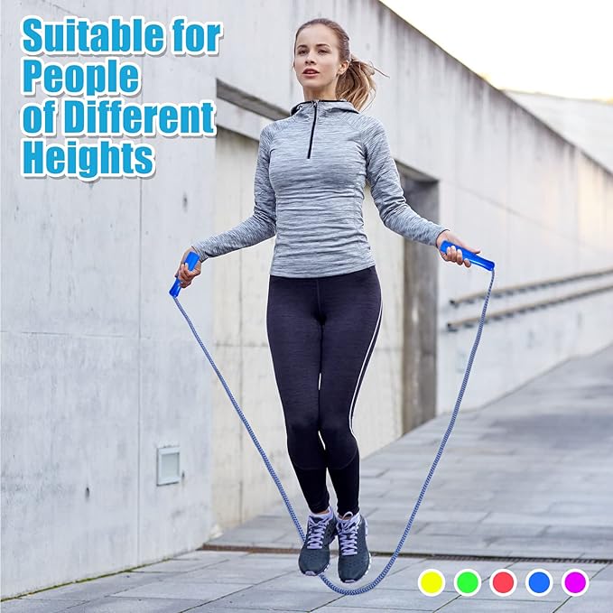 Honoson 80 Pcs Rainbow Jump Rope Bulk Gift for Kids 7.8ft Nylon Stripe Ropes with Handle Adjustable Colorful Party Favor Operation Christmas Item Gift Boxes Outdoor Exercise Fitness (Multicolor)