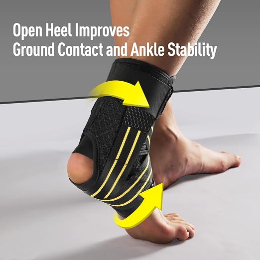 Ankle Brace for Women Men, Lace Up Foot Stabilizer for Sprained Ankle | 2 Removable Side Stabilizers, Quick Lace-Up, Figure 8 Support, Adujustable, Fit for Achilles Tendonitis, Injured Ankle