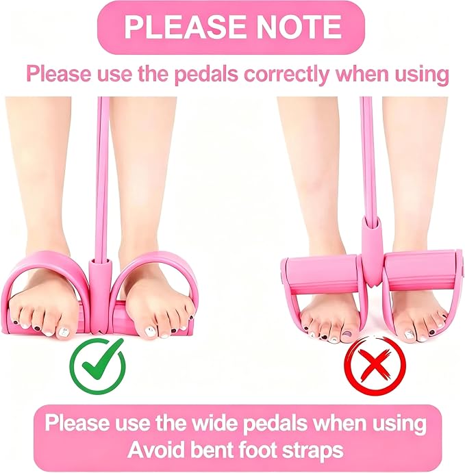 Pedal Resistance Bands with Handles, 6 Tube Exercise Band | Fitness Shaping Yoga Exercise Equipment, Natural Rubber Tension Rope,for Abdominal,Leg,Arm,Back Slimming Training