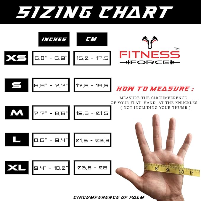 FITNESS FORCE Ventilated Weight Lifting Workout Gloves for Men & Women | Gym Gloves for Men & Women with Built-in Wrist Wraps for Men, Exercise Gloves for Weightlifting, Cycling & Cross Training