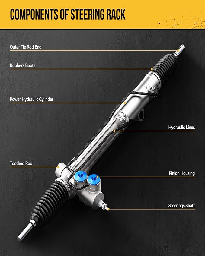 KAC Power Steering Rack and Pinion Replacement for Honda Accord 2003-2007 2.4L, Acura TL 2004-2008 All Models, Hydraulic Rack and Pinion Assembly Replace 26-2703
