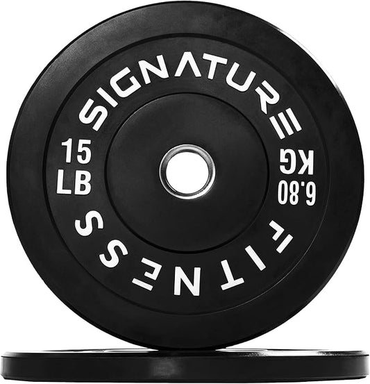Fitvids 2-Inch Olympic Rubber Weight Plates Pair, Bumper Plates for Strength Training, multiple options
