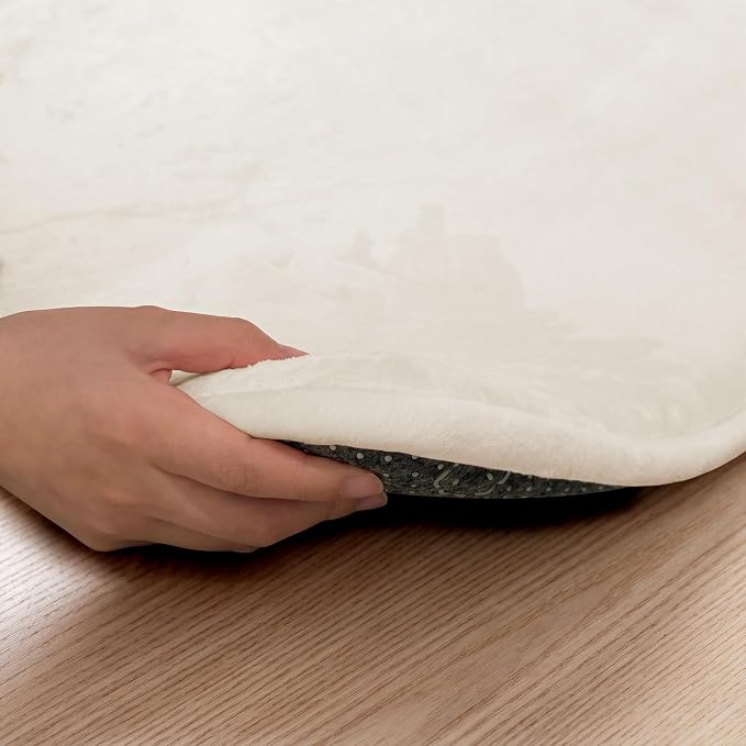 1.5" Thick Baby Play Mat for Floor 79x118 Soft Foam Play Mats Beige | Memory Mat for Baby to Play, Waterproof Easy Care with Non-Slip Tummy Time Play Mat for Nursery Playroom Classroom