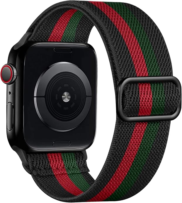Lerobo Braided Band Compatible with Apple Watch Series 11 10 9 8 7 46mm 45mm 41mm Ultra SE 3 2 1 49mm Series 6 5 4 3 44mm 40mm 38mm 42mm Men iWatch Bands Women Stretchy Nylon Solo Loop Sport Strap