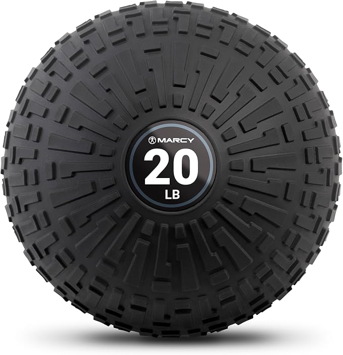 Marcy Slam Ball, 10–50 lbs Dead Weight, Non-Bounce, Sand-Filled Medicine Ball with Durable PVC Shell & Textured Grip for Slams, Tosses, Core & Full Body Training