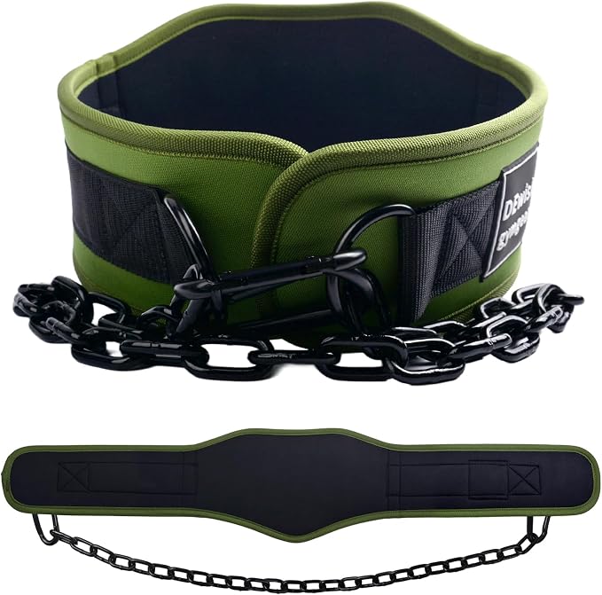 12 mm Thick Heavy Duty Dip Belt with 36 IN Steel Chain, 35" Weighted Pull Up Belt for Added Weight Training, Chin Ups, Pull Ups, Tricep Dips And More