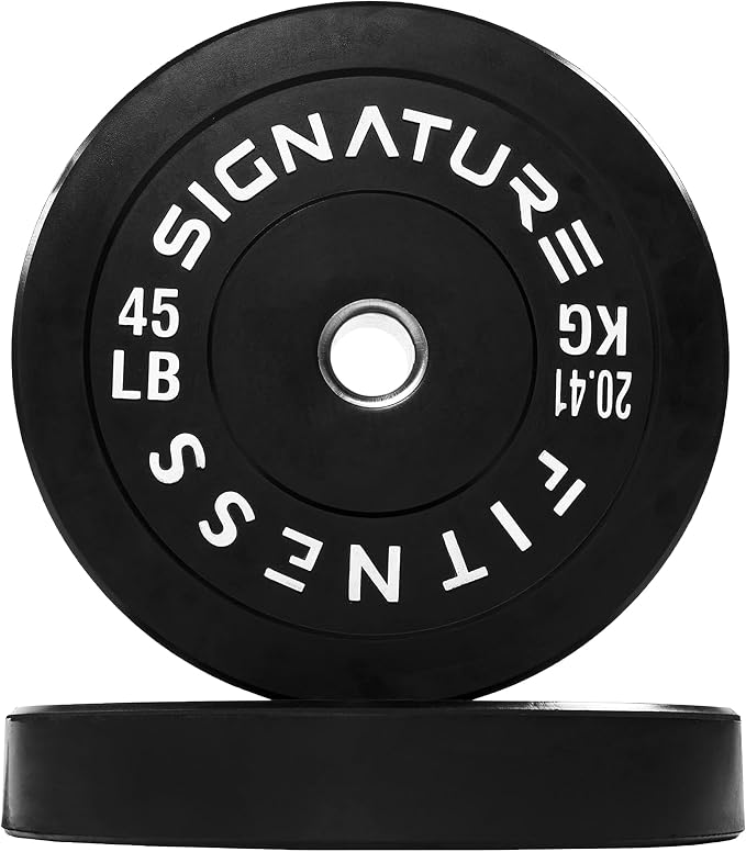 Fitvids 2-Inch Olympic Rubber Weight Plates Pair, Bumper Plates for Strength Training, multiple options