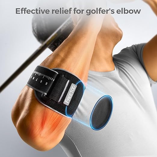 FREETOO Tennis Elbow Brace for Men Women for Tendonitis,Golfers Elbow | Tennis Elbow Strap Band,Forearm Brace,Counterforce Brace,Lateral Medial Epicondylitis,Gel Pad,Adjustable,Compression