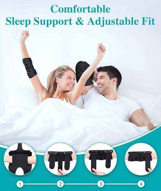 Oyakin Elbow Brace for Cubital Tunnel, Ulnar Nerve Entrapment brace | Adjustable Elbow Splint for Night Sleep, Tendonitis, Tennis Elbow, Comfortable Stabilizer Support for Women and Men Fit Most