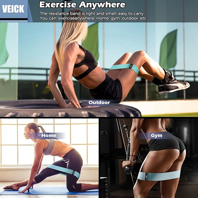 VEICK 10-150LBS Resistance Bands with Handles, Ankle Straps, Door Anchor | Accredited Lab Certified, 100% Natural Latex, Versatile for Yoga, Pilates, Strength, Home Gym