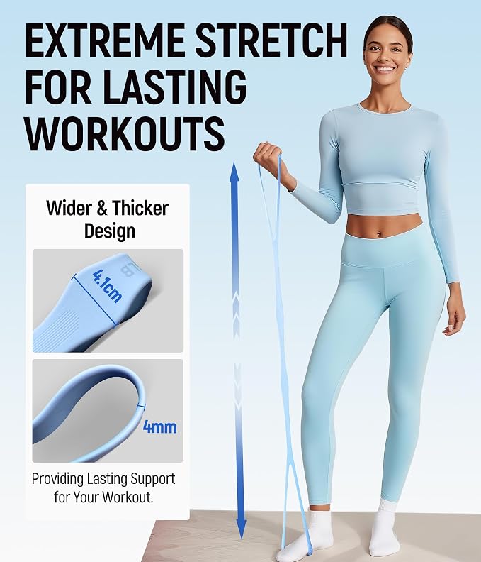 Upgraded Figure 8 Resistance Bands, Resistance Bands for Arms & Full Body Workout, Stretch Resistance Band with Handles for Yoga, Pilates, Toning, Home Fitness & Physical Therapy
