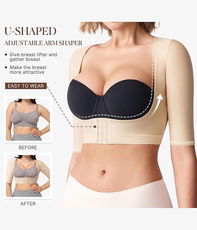 BRABIC Women's Shapewear Tops Post Surgery Compression Sleeve for Arm Shaper