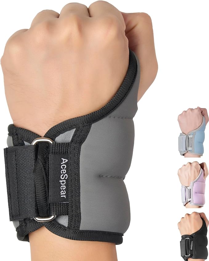 Wrist Weights with Thumb Loops Lock for Men Women 1lb*2 2lbs*2 3lbs*2 Ankle Weights Weighted Gloves for Running Strength Training Walking Exercises