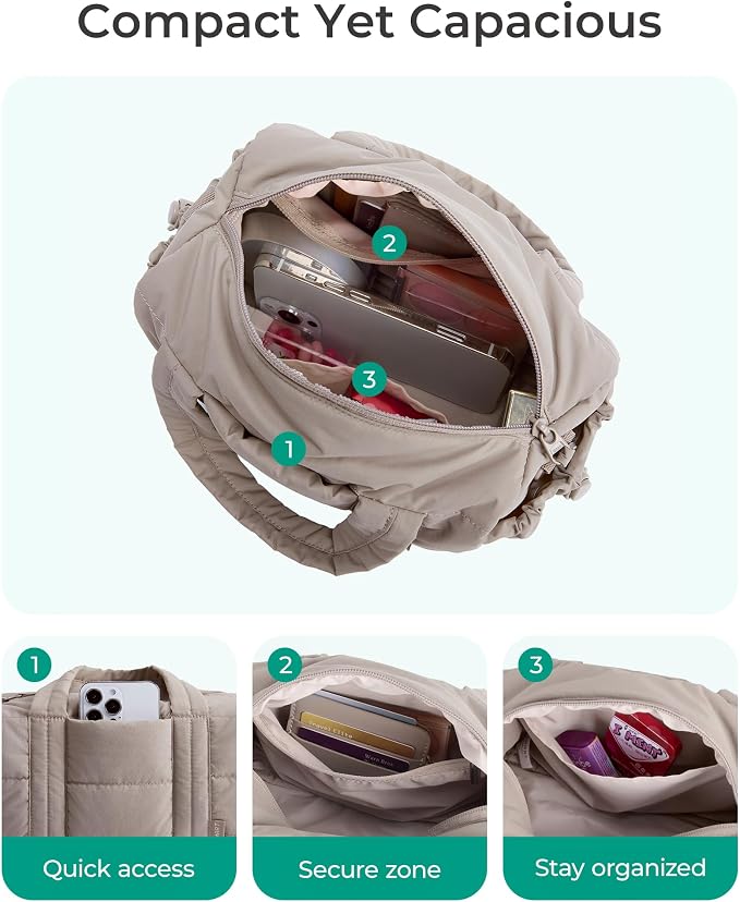 BAGSMART Reiki Gym Bag for Women Puffy Yoga Mat Travel Weekender Duffle Bag | Lint-Resistant Lining, Wet-Dry Pocket & Anti-Slip Mat Loop, Ultra-Light, Roomy for Workout Gear, Water Bottle, Travel, Sports