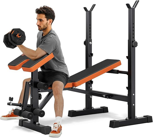 Adjustable/Foldable Weight Bench, 660LBS Home Gym Workout Bench Lifting Sit-up Exercise Bench for Bench Press