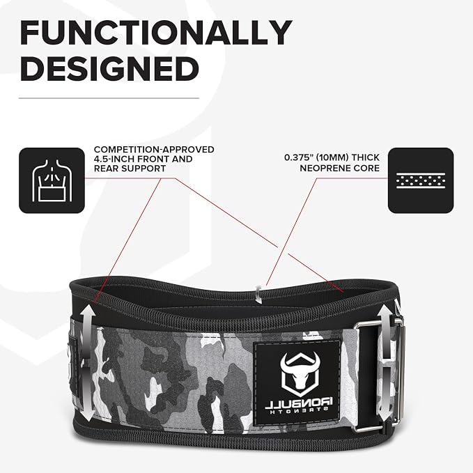 Weight Lifting Belt for Men and Women - Great for Squats, Deadlift, Lunge, Exercises and Training - Best for Olympic, Cross-Training and Bodybuilding Workout