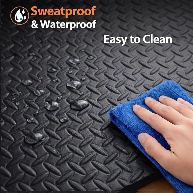 THAILE Gym Equipment Mat, 79" x 39"x 0.16" Exercise Equipment Mat | Heavy-duty floor protector for treadmills, ellipticals, bikes and weight equipment; reduces vibration, noise and floor damage