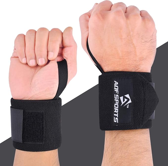 AQF Wrist Wraps for Weightlifting & Powerlifting, 18" USPA Approved (Pair)