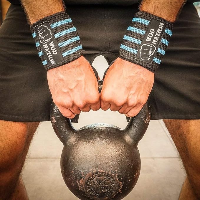 WOD Nation Wrist Wraps for Weightlifting & Strength Training – Professional Gym Straps w/Thumb Loop for Men & Women