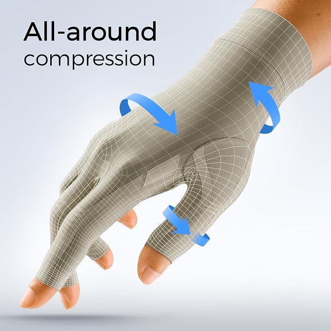 FREETOO All-Around Compression Arthritis Gloves for Women Men for Pain | Carpal Tunnel Relief,Hand Compression,Swelling,Trigger Finger,Edema;Crochet,Typing,Sleeping,Work,Gaming,Driving,Daily Use