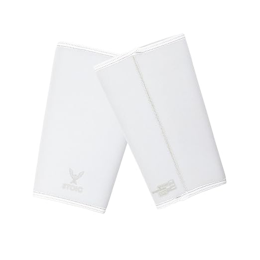 Stoic 7mm Neoprene Knee Sleeves for Men & Women - White, X-Small