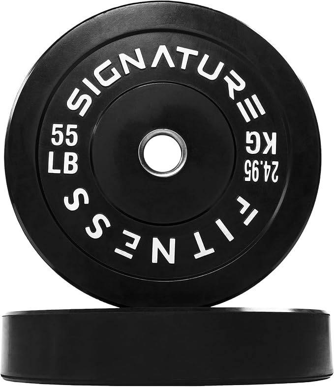 Fitvids 2-Inch Olympic Rubber Weight Plates Pair, Bumper Plates for Strength Training, multiple options