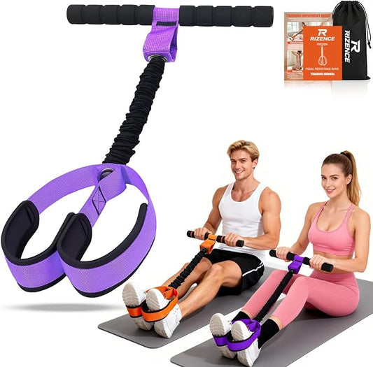 2026 Upgrade Pedal Resistance Bands with Handle - Multifunction Thickened Latex Tubes Foot Pedal Resistance Band - Fashion Puller Sit Up Equipment for Men Women for Full Body Exercise