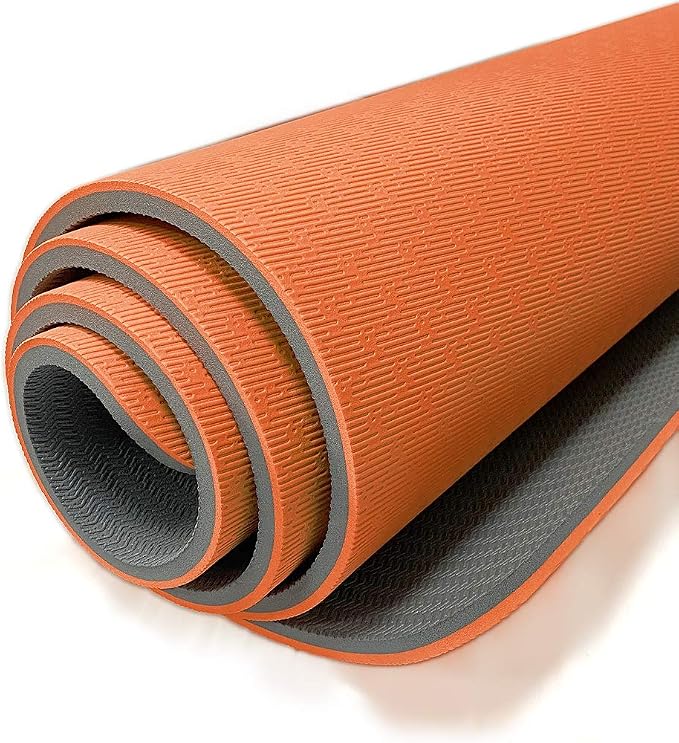 Hatha Yoga Extra Thick TPE Yoga Mat - 72"x 32" Thickness 1/2 Inch -Eco Friendly- With High Density Anti-Tear Exercise Mats For Home Gym Travel & Floor Outside