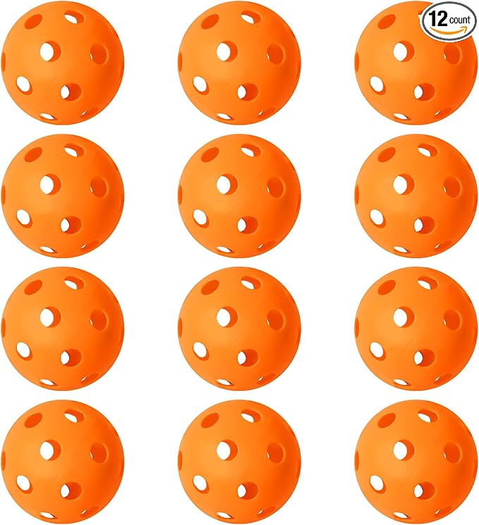 GSE Plastic Practice Baseballs, Hollow Airflow Softballs Training | 26-Holes Lightweight Balls, for Pitching, Batting, Catching for All Skill Levels, for Indoor & Outdoor Games, 2.75", 0.9 oz
