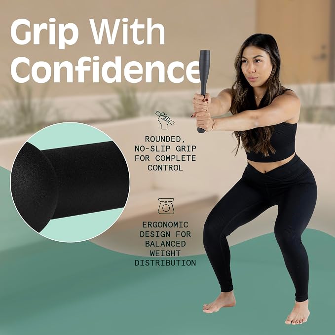 Retrospec Grip Steel Club Strength Training, Rehabilitation, Stretching, Conditioning and Rotational Training - Options for Women & Men