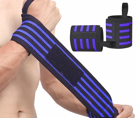 SUJAYU Wrist Wraps, 2 Pack Wrist Brace Wrist Straps for Weightlifting, Wrist Straps Lifting Straps Wrist Weights Carpal Tunnel Wrist Brace, Wrist Brace for Working Out Gym Accessories for Men (Blue B)