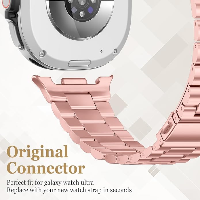 Metal Band for Samsung Galaxy Watch 9 8 40mm 44mm/Classic 46mm Men Women | Stainless Steel, No Gap Strap, Link Bracelet for Samsung Galaxy Watch 8 9 44 40mm/8 Classic 46mm, Business to Casual
