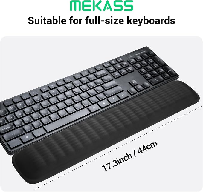 MEKASS Keyboard Wrist Rest, Soft Memory Foam Wrist Support for Keyboard, Keyboard Hand Rest Pad for Wrist Pain Relief, Keyboard Wrist Guard for Long Hours of Work, Gaming, Studying（Purple）