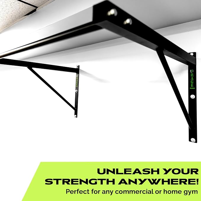 Wall Mounted Pull Up Bar, Heavy-Duty Steel, 500lbs Weight Capacity
