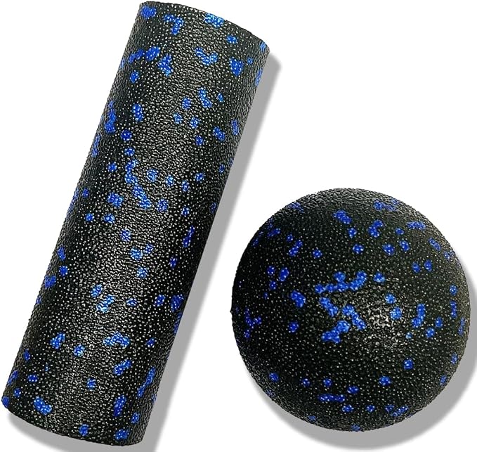 Mini Foam Roller, High Density Massage Tool for Physical Therapy | Extra Small Size 6"L x 2" Round, 3.2-Inch Ball, Deep Tissue Muscle Recovery, Fitness Workout Stretching, Travel
