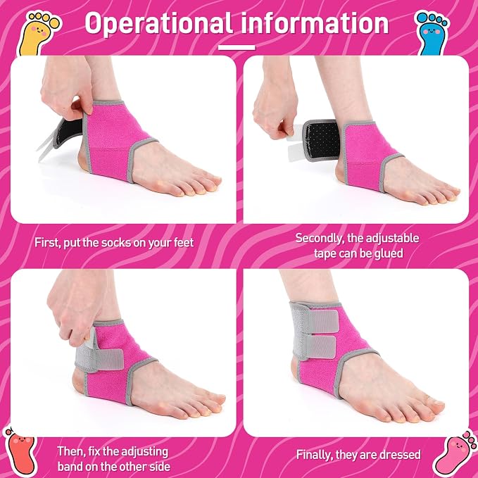 Tarpop 2 Pairs Kids Ankle Brace Set Foot Ankle Support Kids Ankles Sleeve Compression Socks Knitted Fitness Stabilizer Wrap Protector Knitted Child Sleeve Support for Injury Prevention Jogging Running