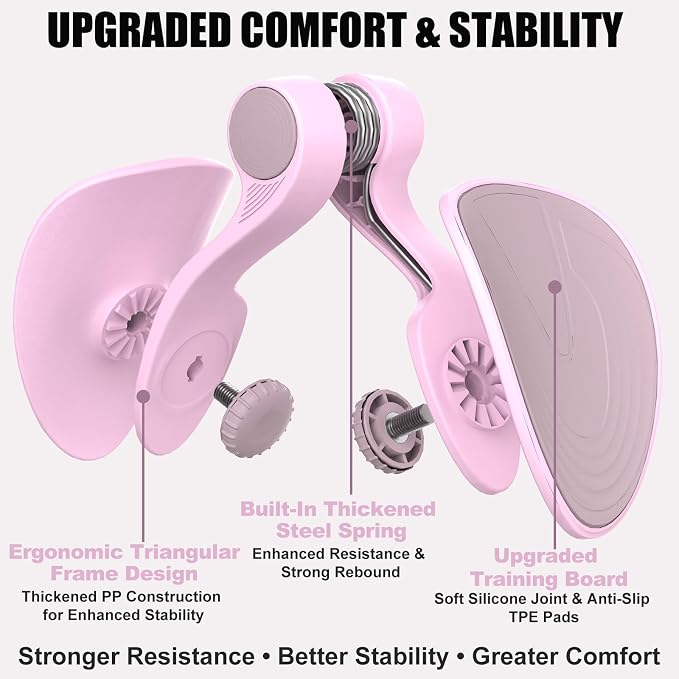 Pelvic Floor Exercise Devices 35lb Resistance Kegel Thigh Trainer with Band | Pelvic Floor Muscle Training, Inner Thigh Exerciser, Postpartum Recovery Support for Women, Suitable for Women and Men