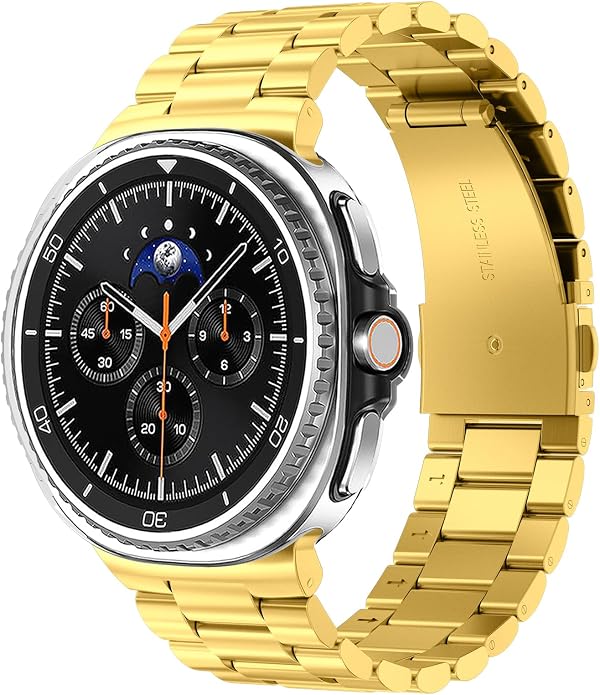 Metal Band for Samsung Galaxy Watch 9 8 40mm 44mm/Classic 46mm Men Women | Stainless Steel, No Gap Strap, Link Bracelet for Samsung Galaxy Watch 8 9 44 40mm/8 Classic 46mm, Business to Casual