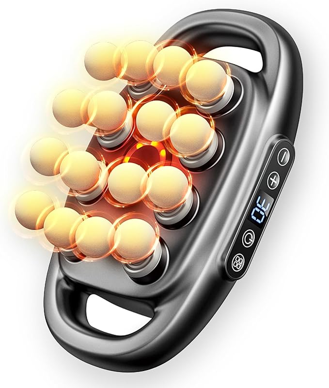 16 Head Massage Gun Deep Tissue - 2026 Upgrade Back Muscle Massager | 3 Modes & 30 Intensities, Portable Quiet Percussion Massager for Legs, Waist, Back, Neck, Buttocks Muscles Pain Relief